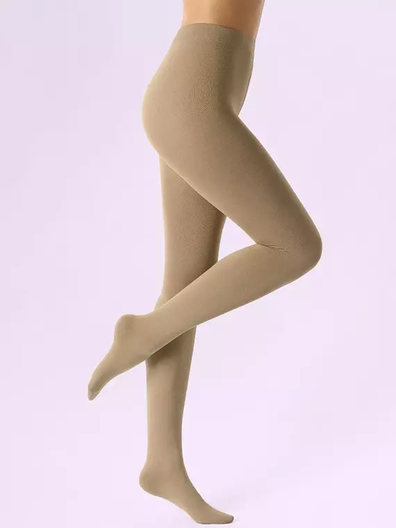 Cуперплотные теплые колготки с флисом omsa groenland beige naturel, GROENLAND, 5, OMSA,  - 1