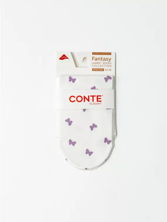 Носки женские с рисунком «бантики» fantasy 939 mix, 22С-55СП, 36-39 (23-25), CONTE ELEGANT,  - 5