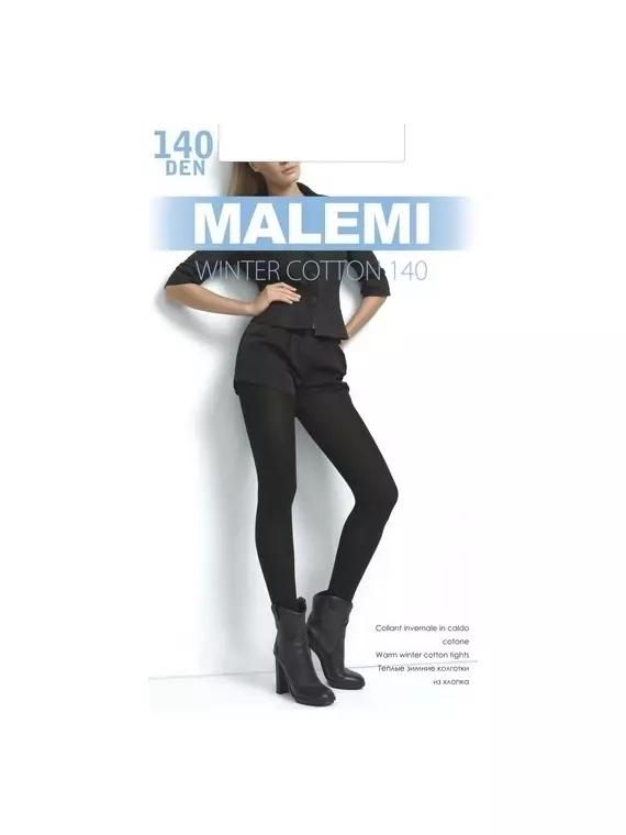 Колготки malemi winter cotton 140 nero, , 2, MALEMI, - 3