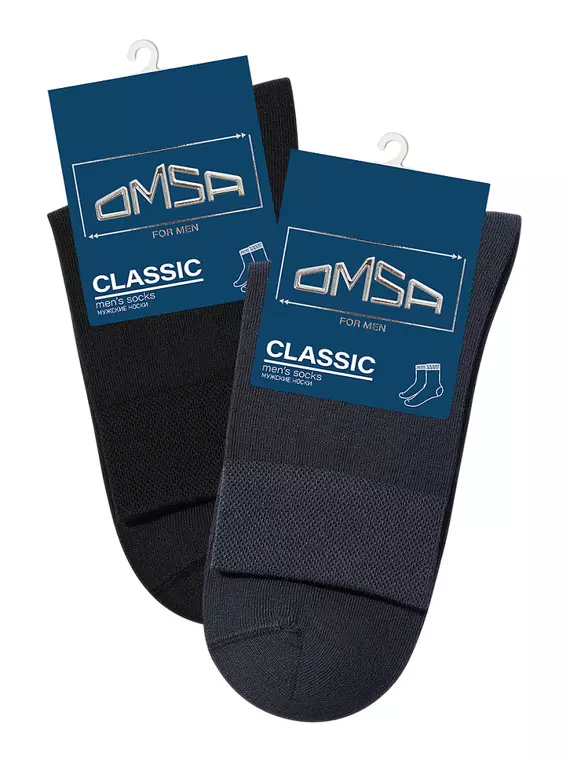 Носки мужские классические omsa classic 202 grigio scuro, , 36-38 (23-25), OMSA, - 2