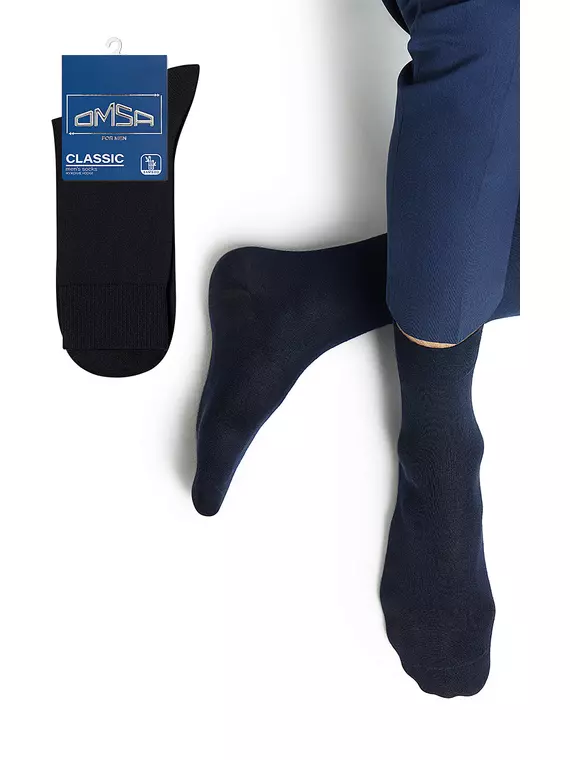 Носки мужские из бамбука omsa classic 205 blu, , 39-41 (25-27), OMSA, - 3
