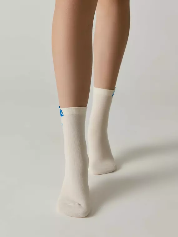 Удлинённые женские носки с пикотом «василёк» conte classic 1155 капучино, 17С-183СП, 36-39, CONTE ELEGANT,  - 3