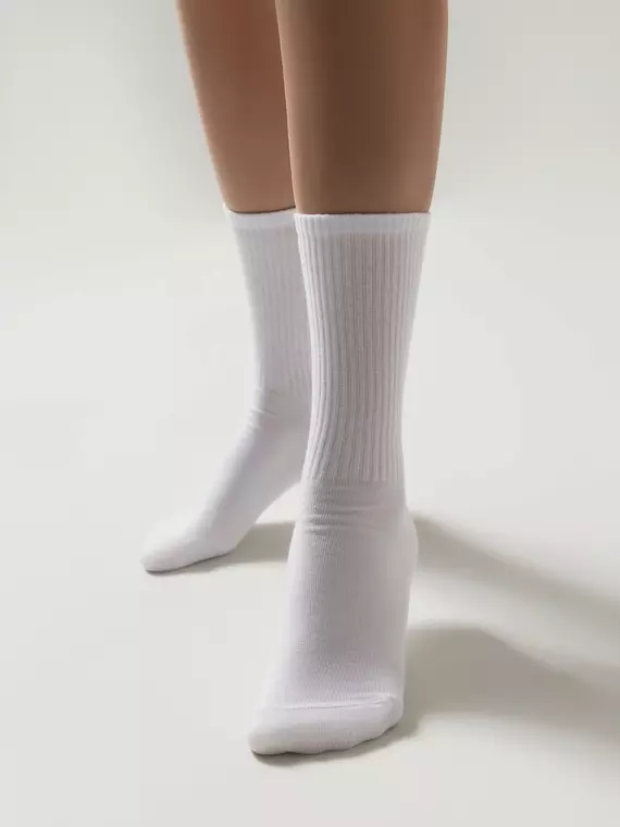 Удлиненные женские хлопковые носки conte active 1102 белый, 20С-20СП, 36-39 (23-25), CONTE ELEGANT,  - 2