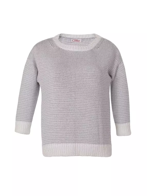 Джемпер женский conte вязаный ldk 002 белый-серебристый, 15С-90СП, 158,164-88, CONTE ELEGANT,  - 3