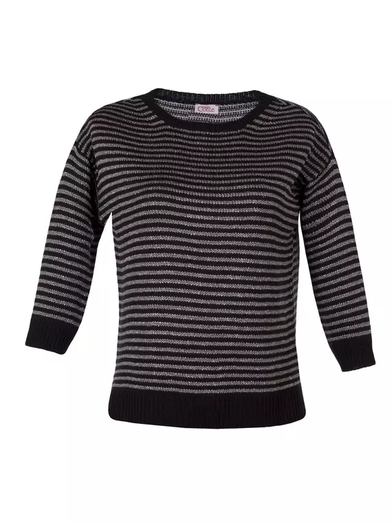 Джемпер женский conte вязаный ldk 005 черный-серебристый, 16С-28СП, 158,164-88, CONTE ELEGANT,  - 1