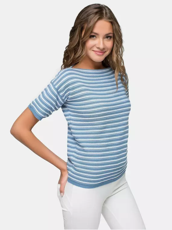 Джемпер женский conte вязаный ldk 021 голубой, 16С-122СП, 170,176-84, CONTE ELEGANT,  - 1