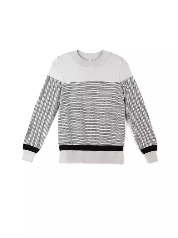 Экстрамягкий фактурный женский джемпер с металлическим блеском 035 серый, 17С-169СП, 170,176-84, CONTE ELEGANT,  - 3