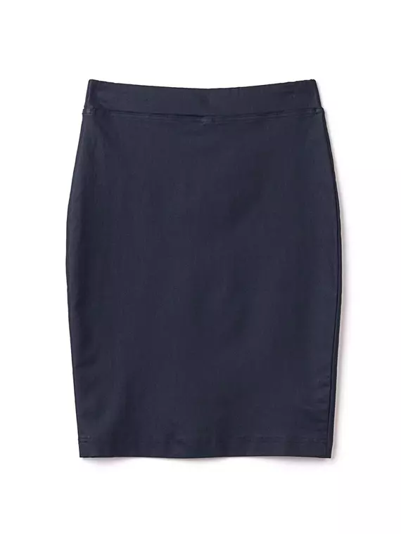Юбка-карандаш женская с напылением "под кожу" gloria navy, 18С-598ТСП, 170-88-94/S, CONTE ELEGANT,  - 5