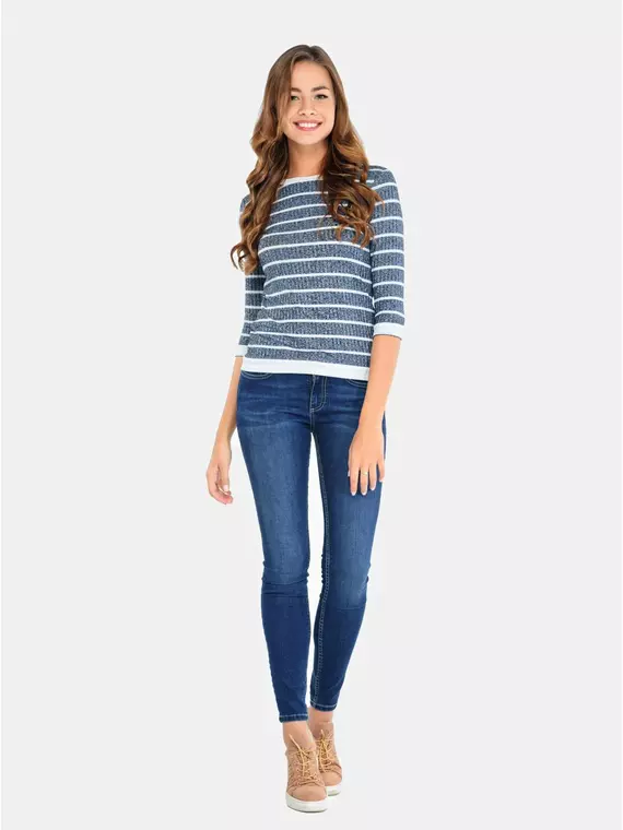 Джемпер женский conte ld 664 синий-белый, 17С-281ТСП, 170,176-84, CONTE ELEGANT,  - 2