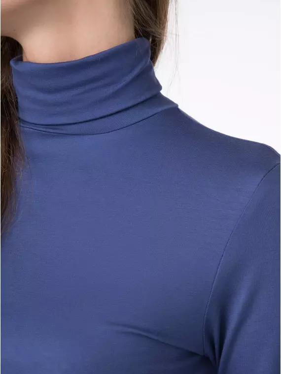 Классическая водолазка из вискозы "ощущение шелка" 820 denim, 18С-507ТСП, 170-84, CONTE ELEGANT,  - 3