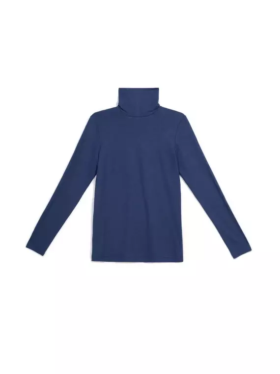 Классическая водолазка из вискозы "ощущение шелка" 820 denim, 18С-507ТСП, 170-84, CONTE ELEGANT,  - 5