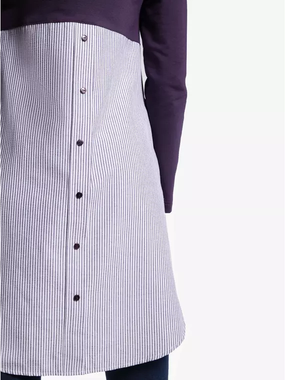 Стильная туника conte с имитацией рубашки 831 grape purple, 18С-518ТСП, 170-84-90, CONTE ELEGANT,  - 3