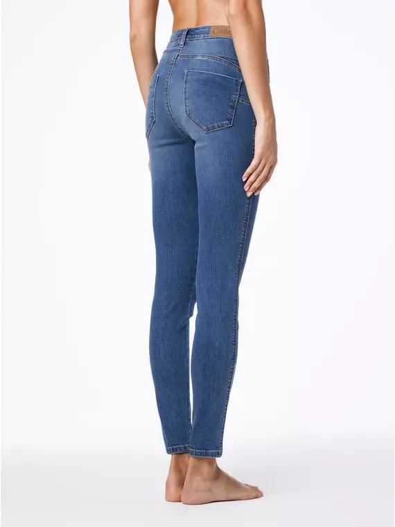 Моделирующие женские джинсы push up с высокой посадкой con-41 синий, CON-41, 170-90/XS, CONTE ELEGANT,  - 2