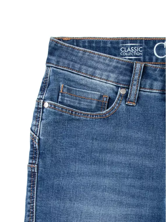 Моделирующие женские джинсы push up с высокой посадкой con-41 синий, CON-41, 170-90/XS, CONTE ELEGANT,  - 7