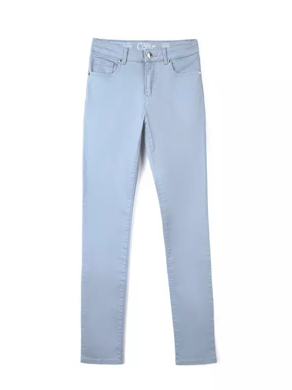 Классические женские прямые джинсы с эффектом "мгновенная коррекция живота" con-43g серый, CON-43G, 164-106/XL, CONTE ELEGANT,  - 3