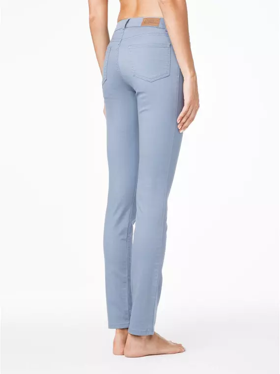 Классические женские прямые джинсы с эффектом "мгновенная коррекция живота" con-43g серый, CON-43G, 164-106/XL, CONTE ELEGANT,  - 2