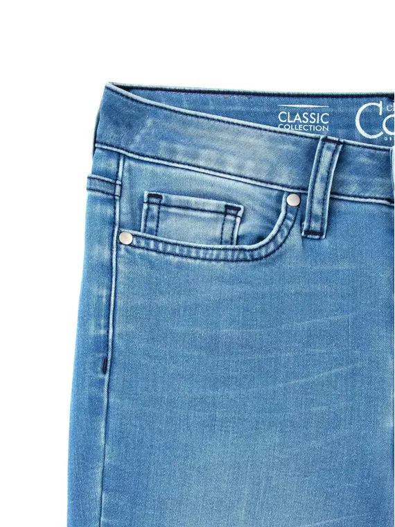 Ультракомфортные женские прямые джинсы с высокой посадкой con-47 темно-синий, CON-47, 170-98/M, CONTE ELEGANT,  - 5