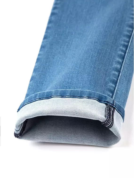 Ультракомфортные женские прямые джинсы с высокой посадкой con-47 темно-синий, CON-47, 170-98/M, CONTE ELEGANT,  - 7