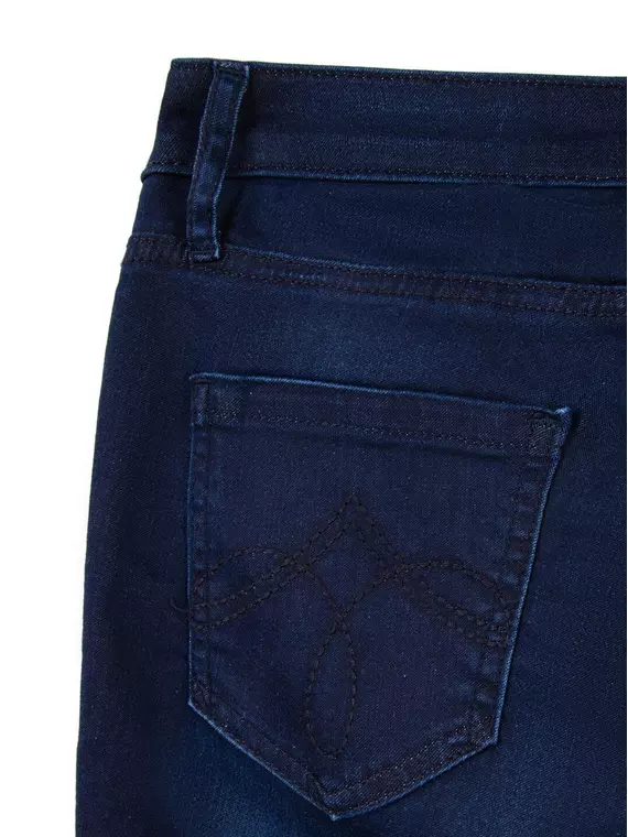 Ультракомфортные женские джинсы skinny с высокой посадкой con-82 темно-синий, CON-82, 164-94/S, CONTE ELEGANT,  - 7