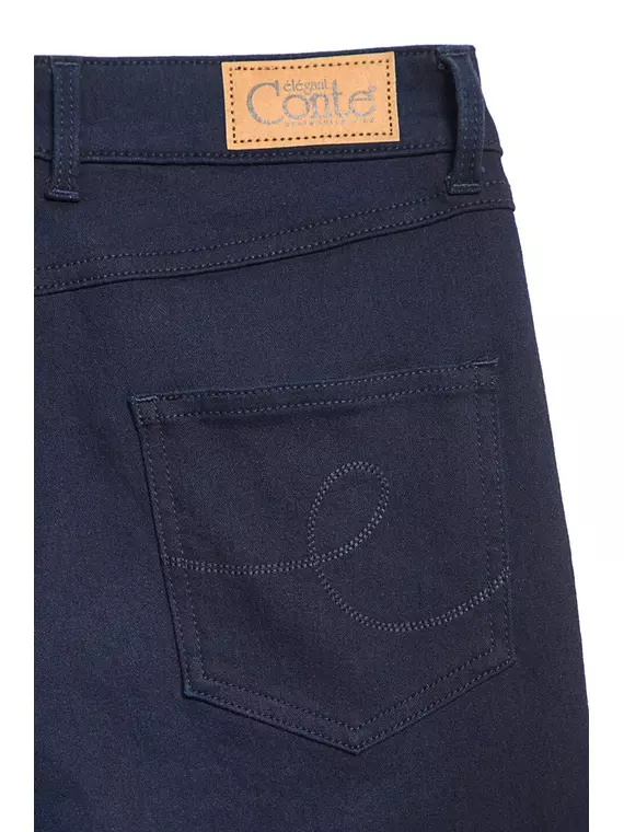 Джинсы женские conte straight fit с высокой посадкой con-90 темно-синий, , 164-98/M, CONTE ELEGANT, - 7