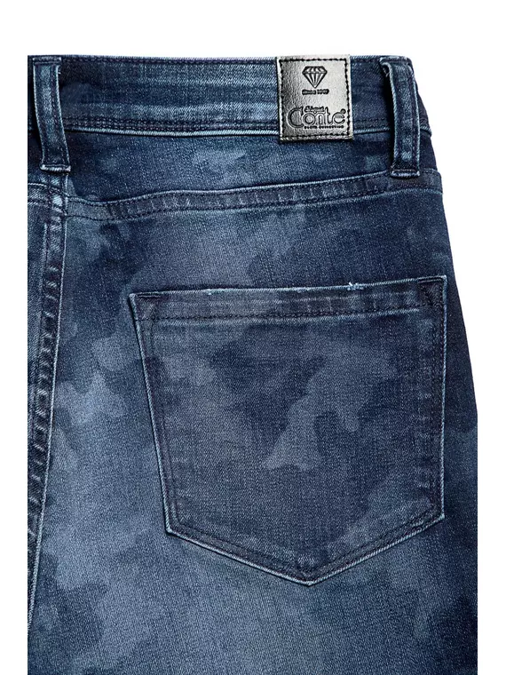 Джинсы женские eco-friendly с принтом "камуфляж" con-93 темно-синий, CON-93, 170-90/XS, CONTE ELEGANT,  - 8