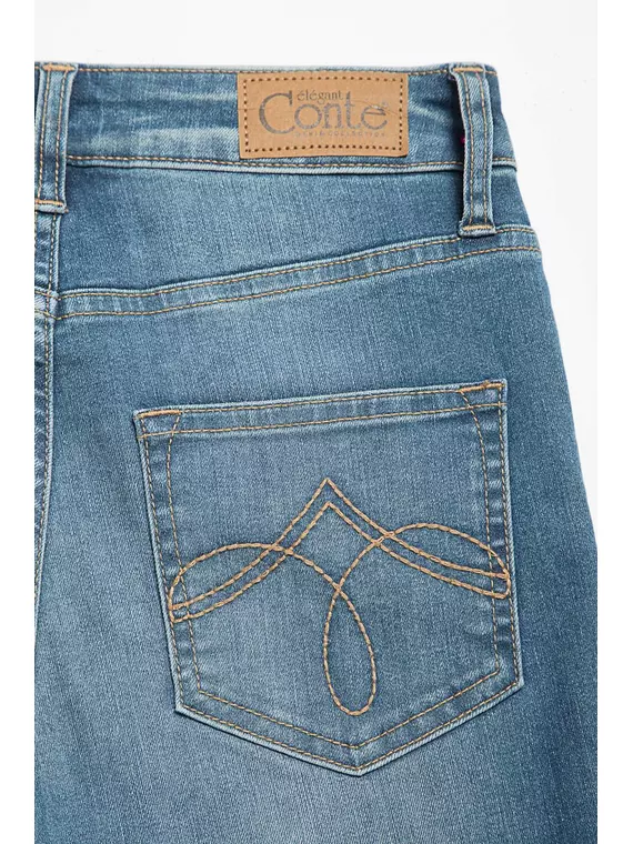 Джинсы женские eco-friendly с эффектом "мгновенная коррекция живота" con-105 синий, CON-105, 170-94/S, CONTE ELEGANT,  - 7