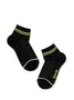 Носки детские Conte-kids ACTIVE (короткие) 508 черный-салатовый