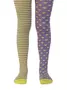 Колготки детские TIP-TOP (весёлые ножки) 355 фиолетовый-темно-салатовый