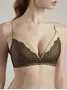 Бюстгальтер без каркасов SATIN TB7174 карамель с черным