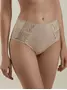 Трусы женские «слип» с высокой линией талии AURA RP2079 серебристый пион
