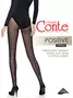 Колготки женские с имитацией шва сади и надписью FANTASY POSITIVE
