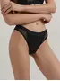 Трусы женские «бразилиана» из хлопка и эластичной сеточки RIB WITH MESH LBR 2494 black
