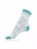 Носки женские Esli CLASSIC 090 белый-бирюза