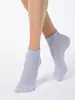 Носки женские хлопковые AJOUR (короткие, люрекс) бледно-фиолетовый