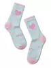 Махровые носки SOF-TIKI с рисунками "Сердечки" 416 бледно-бирюзовый