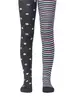 Хлопковые детские колготки TIP-TOP с рисунками "Горошек-полоска" 508 темно-серый