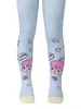 Хлопковые колготки TIP-TOP с рисунком "I Love Selfie" 514 светло-голубой
