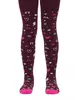 Колготки детские sof-tiki (махровые внутри) с рисунками 518 бордо