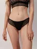 Трусы женские «бразилиана» из геометрического кружева и хлопка GRAFIC LACE LBR 1983 black