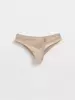 Трусы женские «бразилиана» из фактурного кружева с фигурным вырезом GRAFIC LACE LBR 1984 light almond