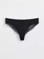 Бесшовные женские трусы «бразилиана» из хлопка и кружева romantic story lbr 1266 black, , 90/XS, CONTE ELEGANT, - 1