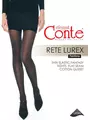 Сияющие колготки с имитацией мелкой сетки rete lurex nero, , 2, CONTE ELEGANT, - 1