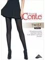 Колготки conte twist с ажурным рисунком «ромбы» nero, , 4, CONTE ELEGANT, - 1