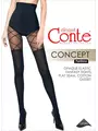 Колготки с имитацией гольфинов conte concept nero, , 2, CONTE ELEGANT, - 1