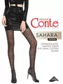 Колготки женские с анималистичным ажурным переплетением sahara nero, , 4, CONTE ELEGANT, - 1