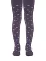 Детские колготки sof-tiki (махровые внутри) с рисунками 396 баклажан, , 128-134 (20), CONTE-KIDS, - 1