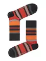 Хлопковые мужские носки happy 129 темно-серый-красный, , 42-43 (27), DIWARI, - 1