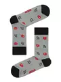 Хлопковые мужские носки diwari happy с рисунками "wifi" 076 серый, , 44-45 (29), DIWARI, - 1