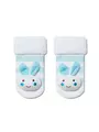 Махровые детские носки sof-tiki с мордашками "зайчик" 400 белый, , 8, CONTE-KIDS, - 1