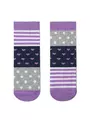 Хлопковые детские носки "веселые ножки" 282 серый-сиреневый, , 18, CONTE-KIDS, - 1